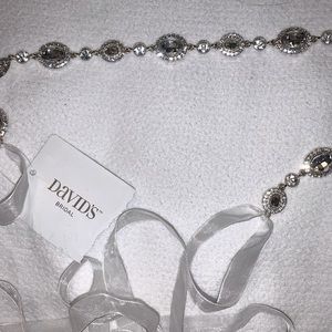 NWT David’s Bridal Rhinestone Sash - New